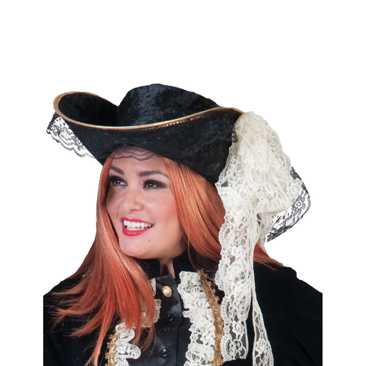 Op deze afbeelding zie je een Accessoires, van het merk Funny Fashion. Chique Hoed Pirate Black Jackie