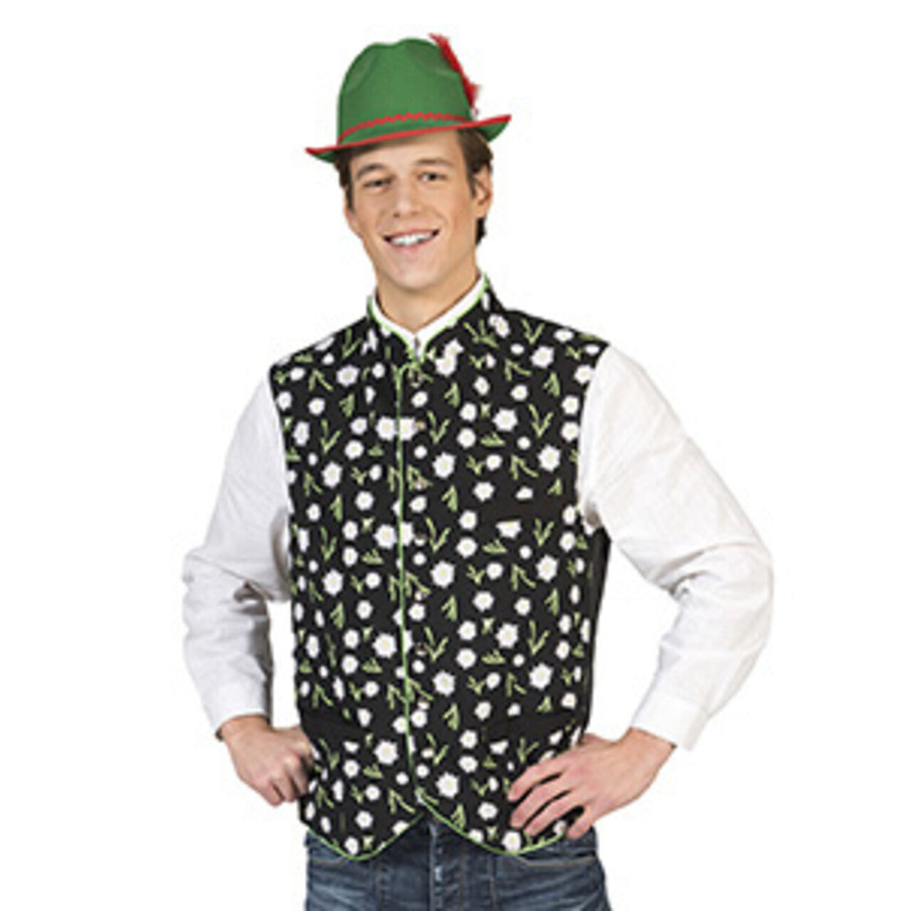 Op deze afbeelding zie je een Kostuums, van het merk Funny Fashion. Tiroler Vest Bloeiende Alpenwei Man