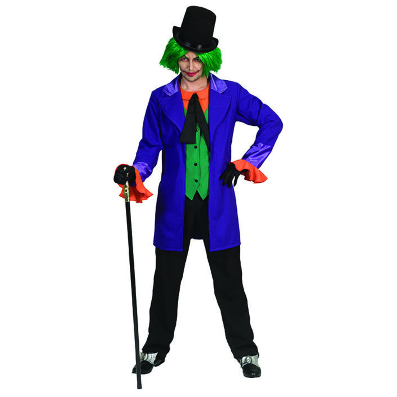 Op deze afbeelding zie je een Kostuums, van het merk Funny Fashion. Knotsgekke Joker Uit Batman