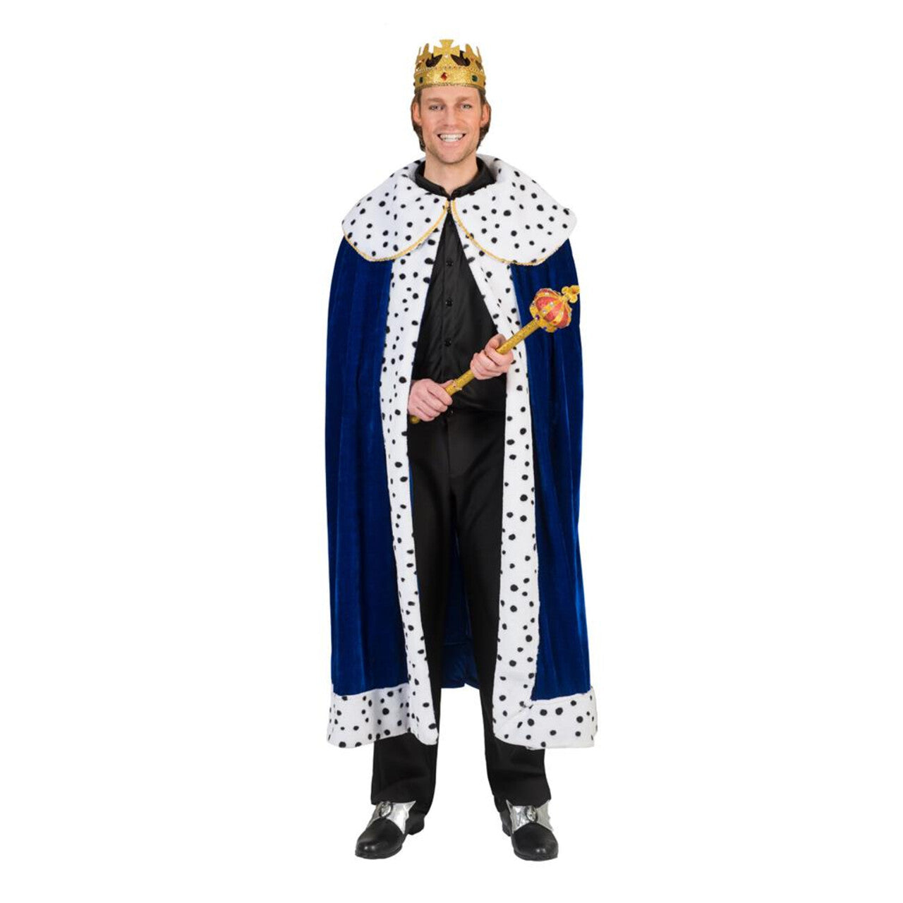 Op deze afbeelding zie je een Kostuums, van het merk Funny Fashion. Koningsblauwe Mantel Arthur