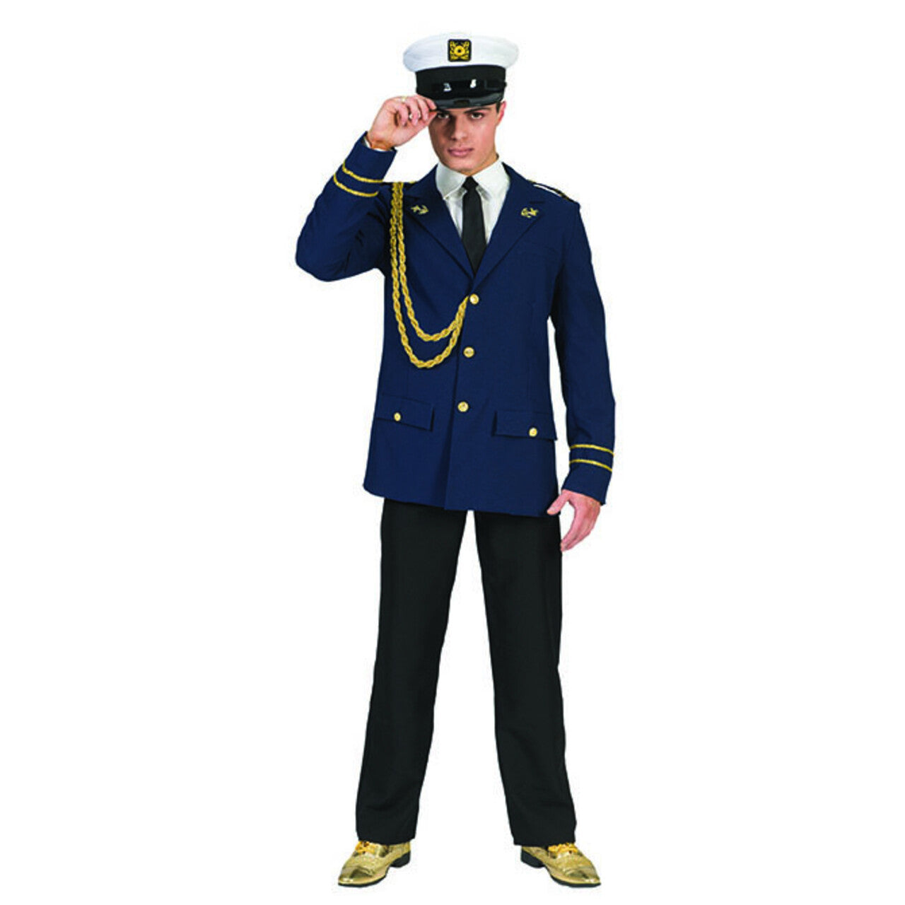 Op deze afbeelding zie je een Kostuums, van het merk Funny Fashion. Cruiseschip Kapitein Kalabreeze Man