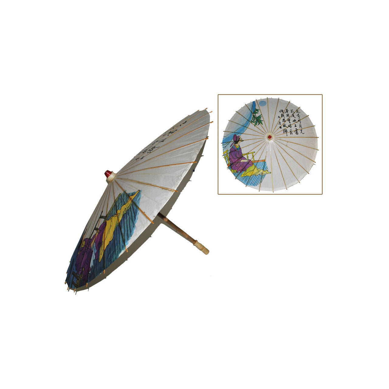 Op deze afbeelding zie je een Accessoires, van het merk Funny Fashion. Chinese Paraplu Rijst Papier 85 Centimeter