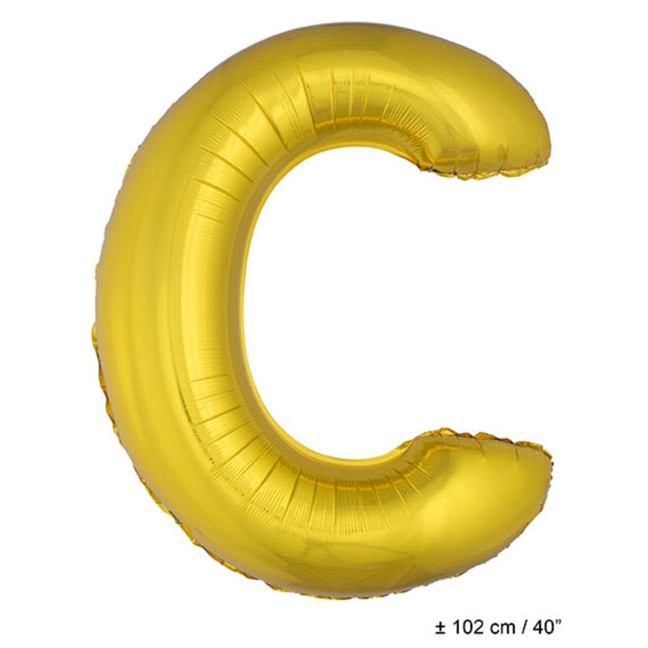Op deze afbeelding zie je een Decoratie, van het merk Funny Fashion. Folie Ballon Letter C Goud XL 102cm (Leeg)