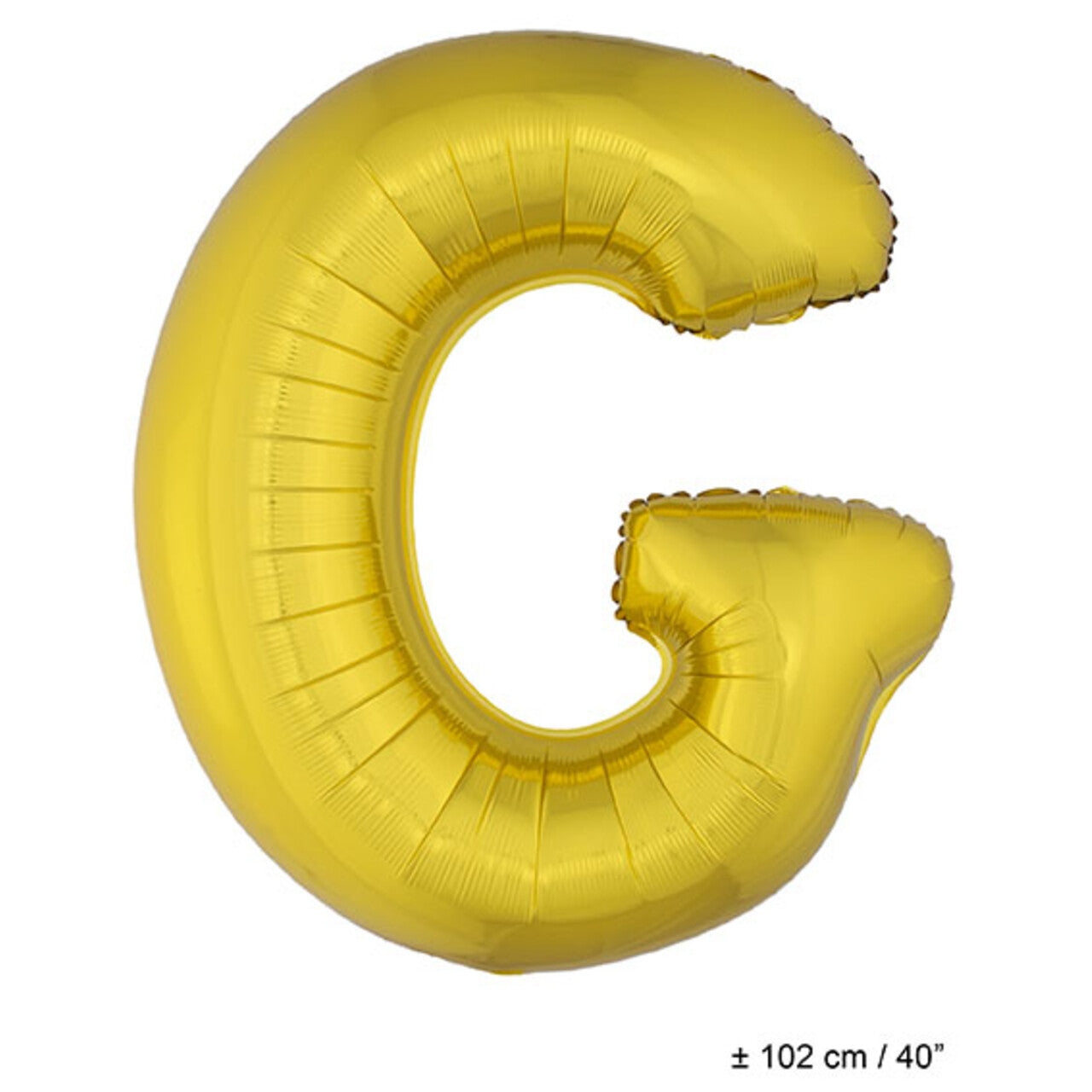Op deze afbeelding zie je een Decoratie, van het merk Funny Fashion. Folie Ballon Letter G Goud XL 102cm (Leeg)
