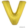 Folie Ballon Letter V Goud XL 102cm (Leeg)