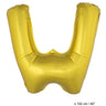 Folie Ballon Letter W Goud XL 102cm (Leeg)