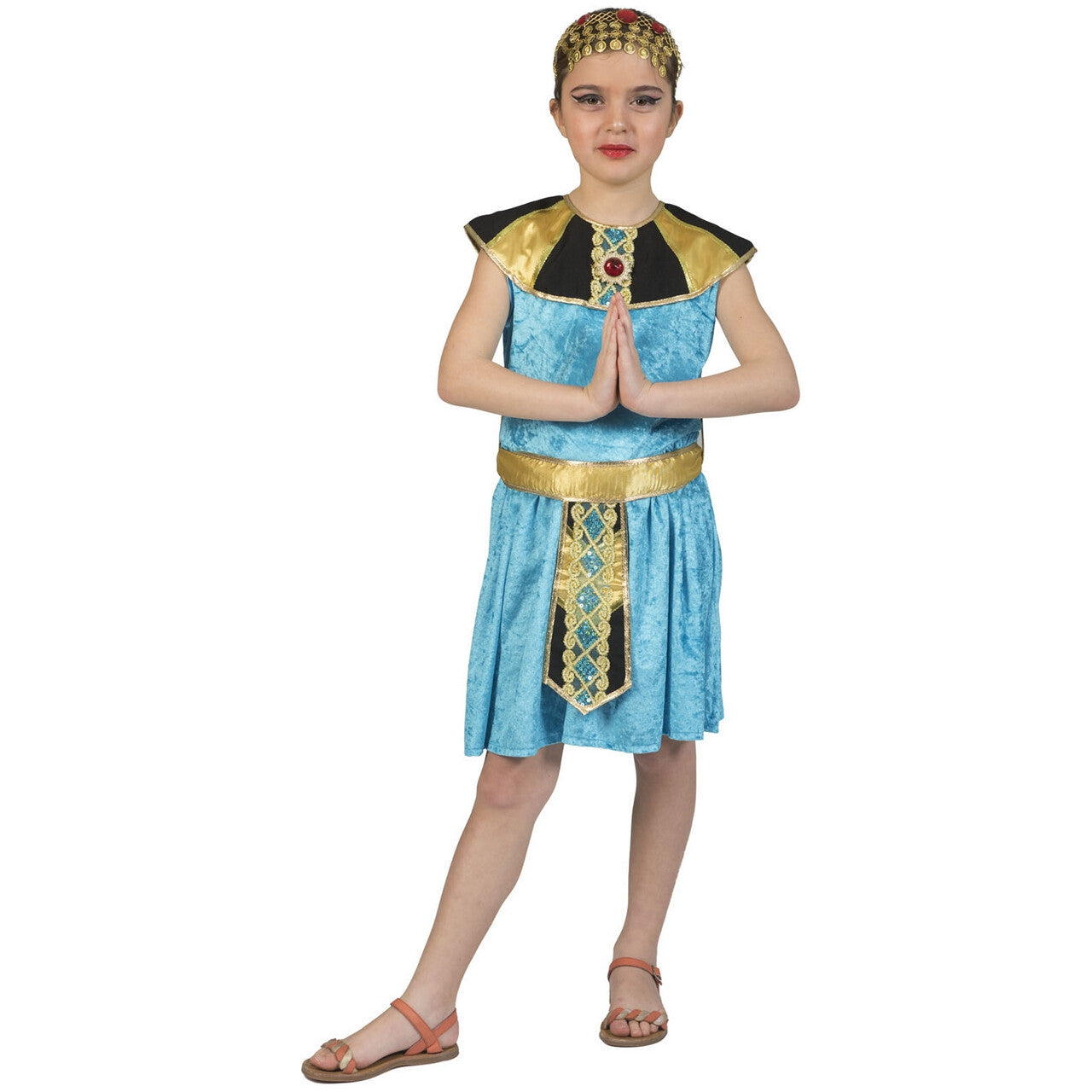 Op deze afbeelding zie je een Kostuums, van het merk Funny Fashion. Cleopatra Van Egypte Farao Meisje Kostuum