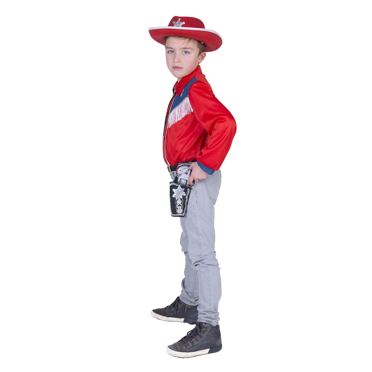 Op deze afbeelding zie je een Kostuums, van het merk Funny Fashion. Cowboy Shirt Twee Sterren Kind