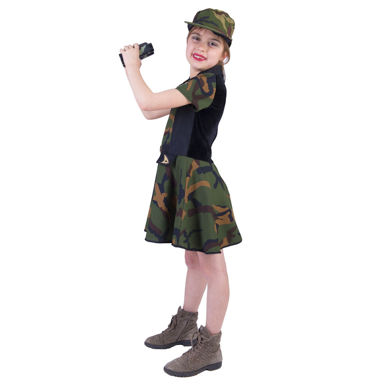 Op deze afbeelding zie je een Kostuums, van het merk Funny Fashion. Leger Strateeg Kapitein Karin Meisje Kostuum