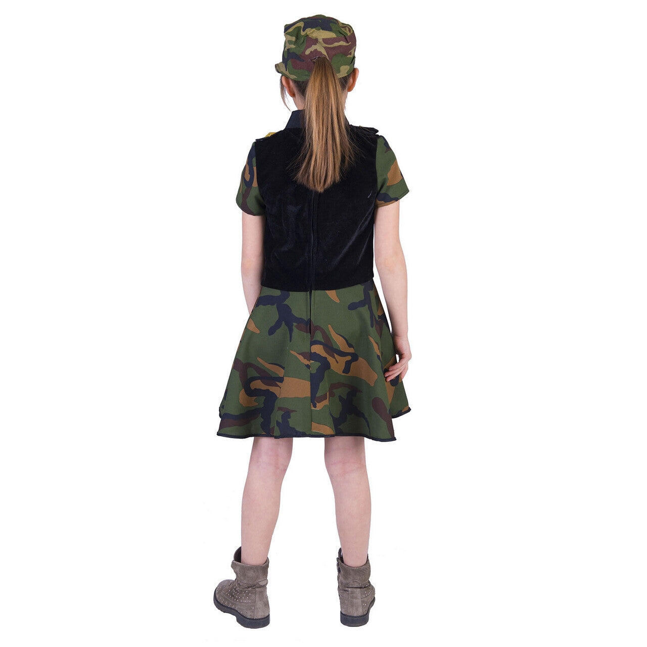 Op deze afbeelding zie je een Kostuums, van het merk Funny Fashion. Leger Strateeg Kapitein Karin Meisje Kostuum