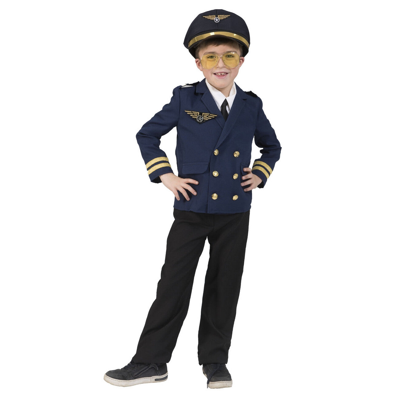 Op deze afbeelding zie je een Kostuums, van het merk Funny Fashion. Jas Piloot Airbus Jongen