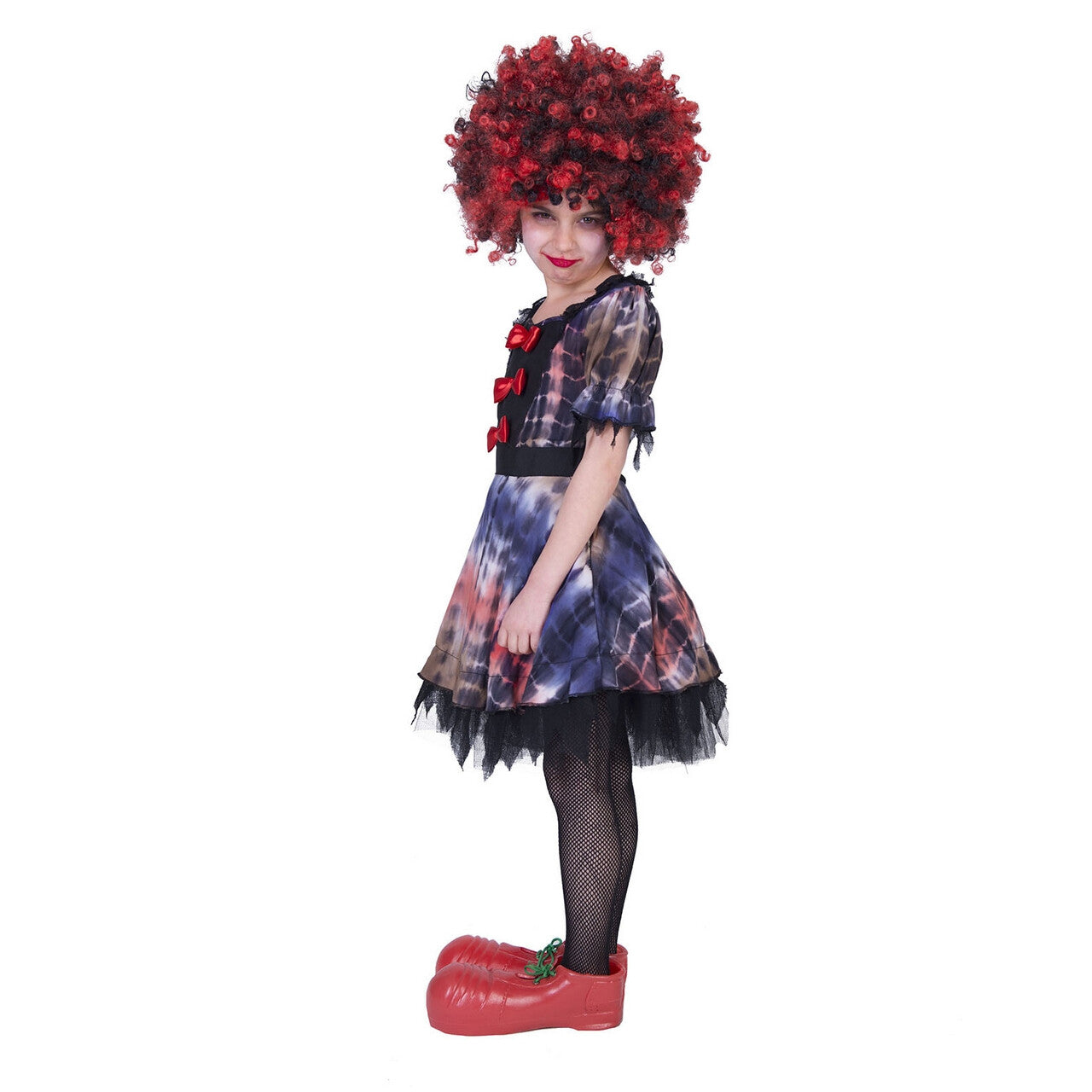 Op deze afbeelding zie je een Kostuums, van het merk Funny Fashion. Akelig Ongezellig Halloween Clown Meisje Kostuum