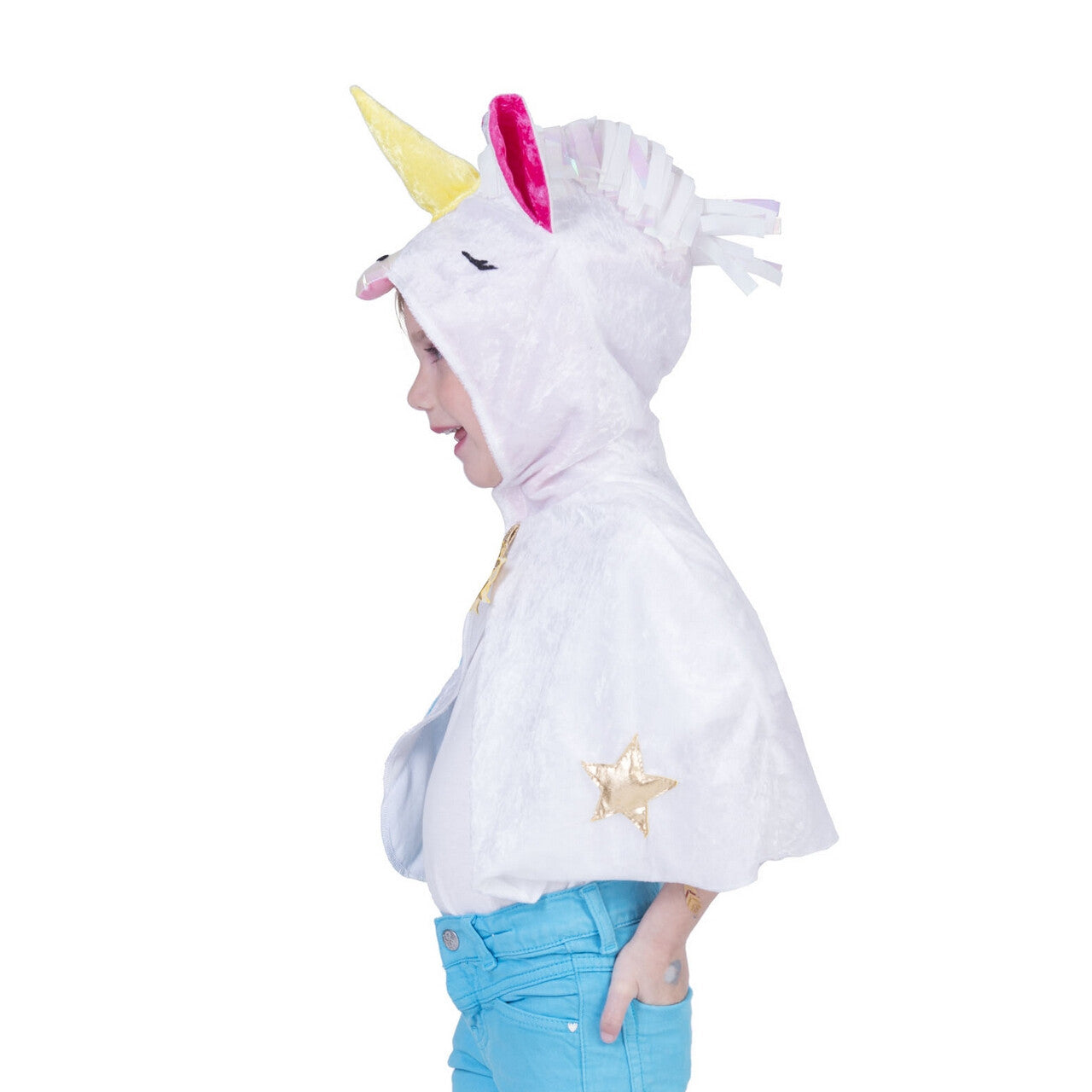 Op deze afbeelding zie je een Kostuums, van het merk Funny Fashion. Cape Regenboog Eenhoorn Magisch Sprookje Meisje