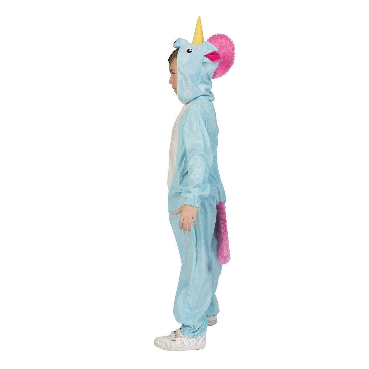 Op deze afbeelding zie je een Kostuums, van het merk Funny Fashion. Zeldzame Blauwe Eenhoorn Kind Kostuum
