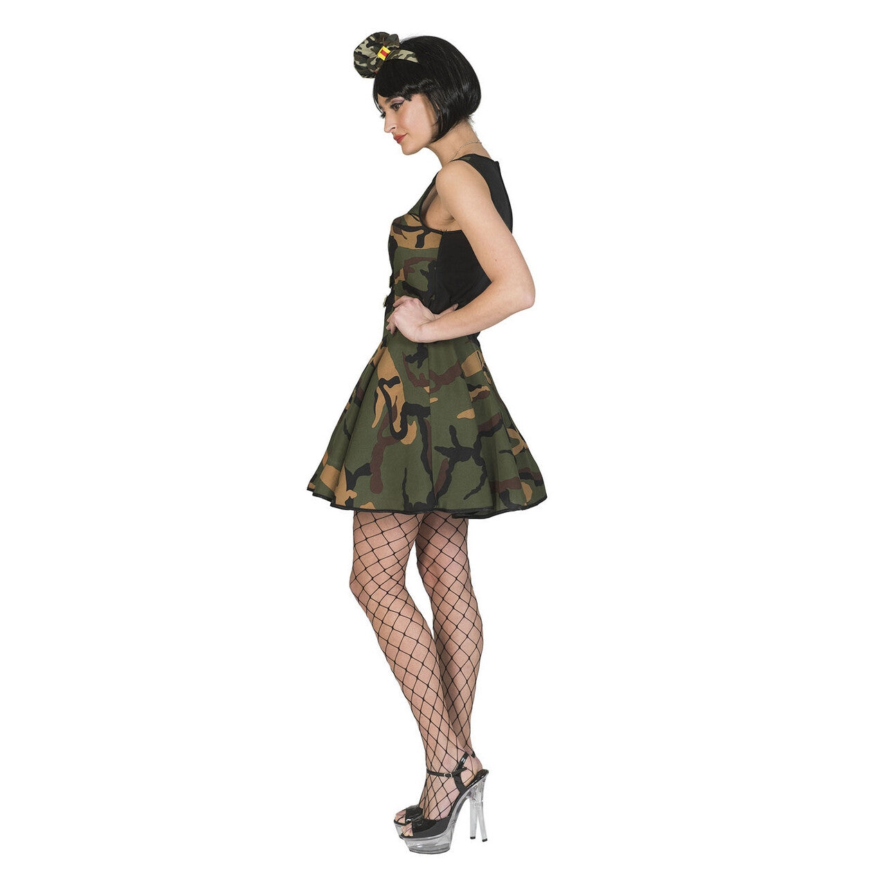 Op deze afbeelding zie je een Kostuums, van het merk Funny Fashion. Op Slag Gewonnen Leger Militair Vrouw Kostuum