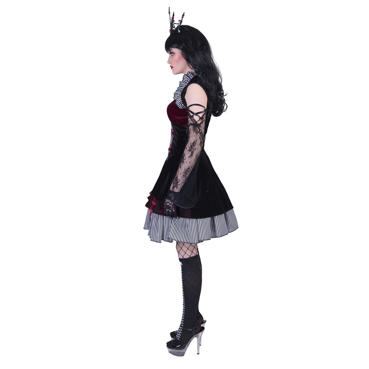 Op deze afbeelding zie je een Kostuums, van het merk Funny Fashion. Boze Gotische Schoonheid Freya Vrouw Kostuum
