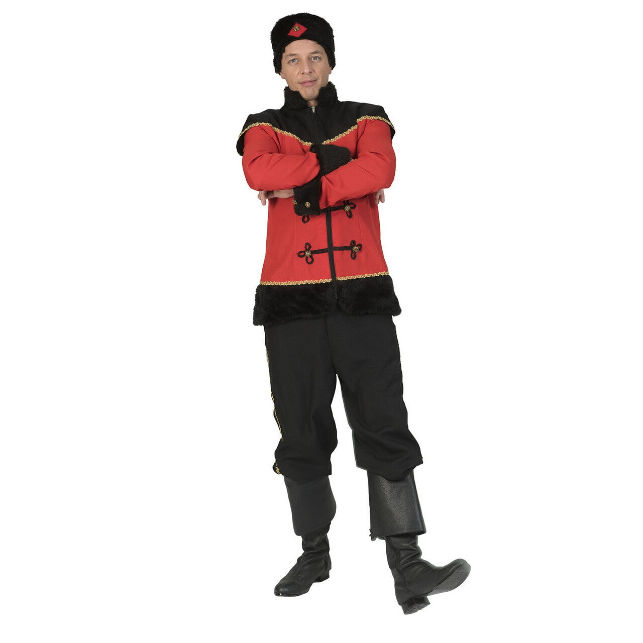 Op deze afbeelding zie je een Kostuums, van het merk Funny Fashion. Woeste Steppe Kozak Michael Man Kostuum