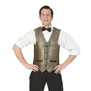 Op deze afbeelding zie je een Kostuums, van het merk Funny Fashion. Disco Malienkolder Gilet Goud Man