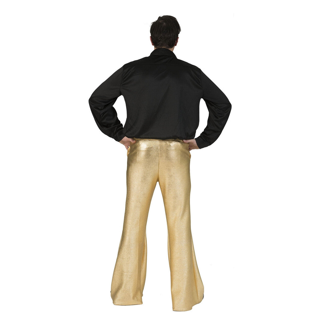 Op deze afbeelding zie je een Kostuums, van het merk Funny Fashion. Glanzend Gouden Disco Godheid Broek Man