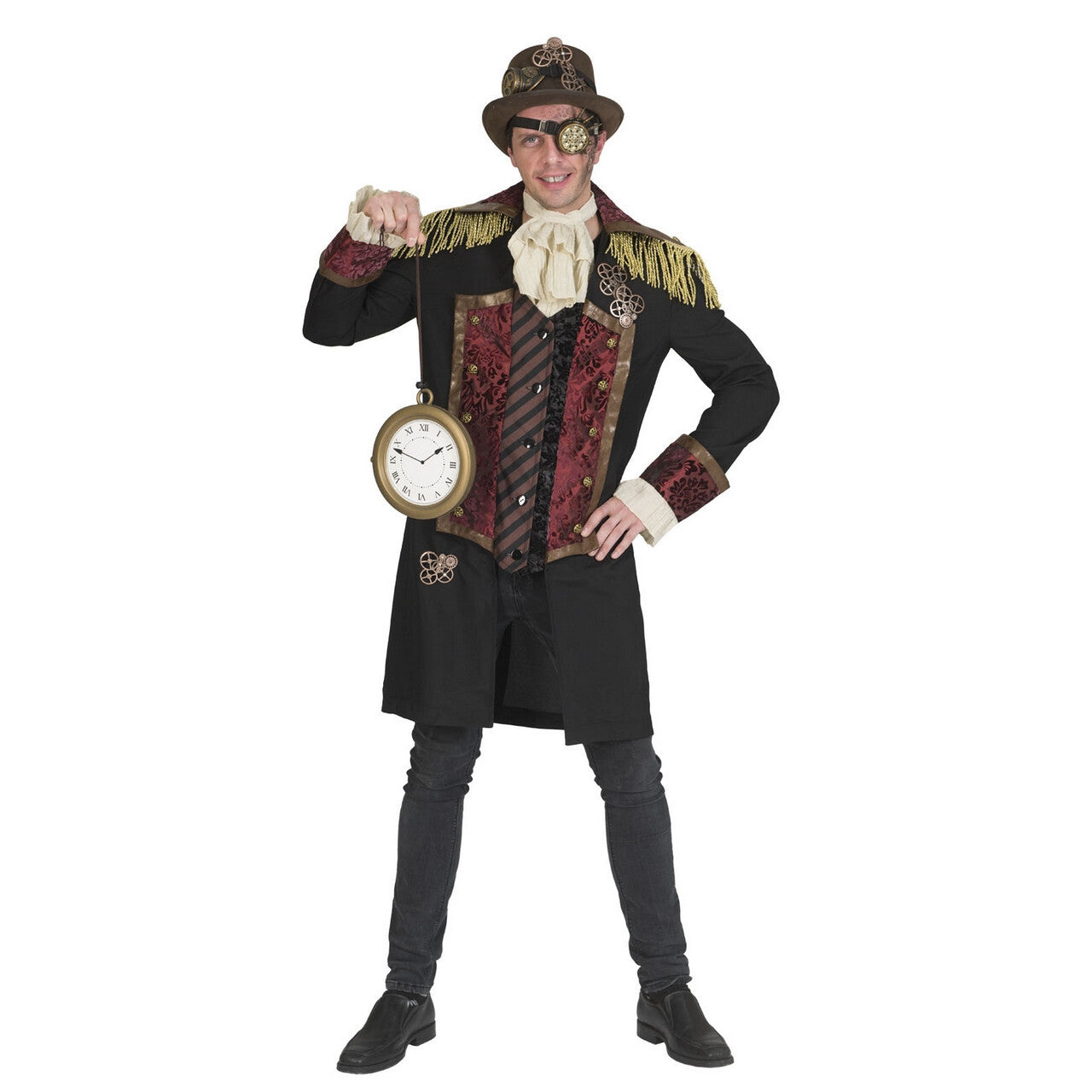 Op deze afbeelding zie je een Kostuums, van het merk Funny Fashion. Steampunk Jules Verne Jas Man Kostuum