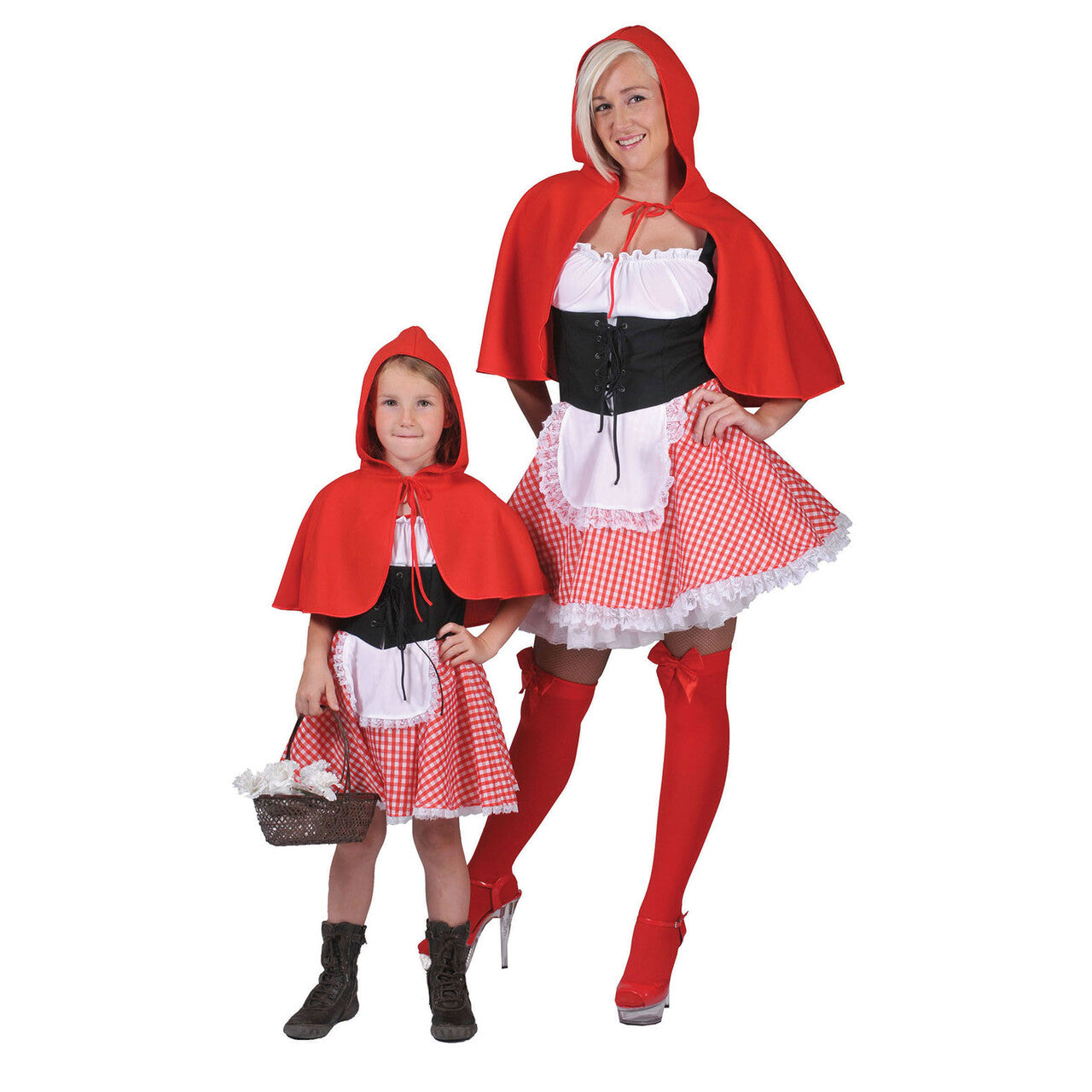 Op deze afbeelding zie je een Kostuums, van het merk Funny Fashion. Sprookjesbos Roodkapje Meisje Kostuum