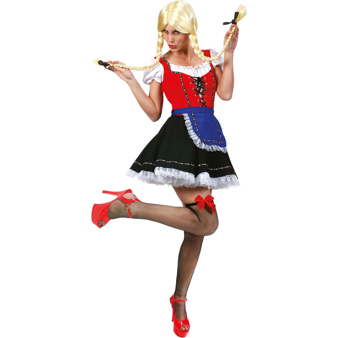 Op deze afbeelding zie je een Kostuums, van het merk Funny Fashion. Brauhaus Babe Berthilde Vrouw Kostuum