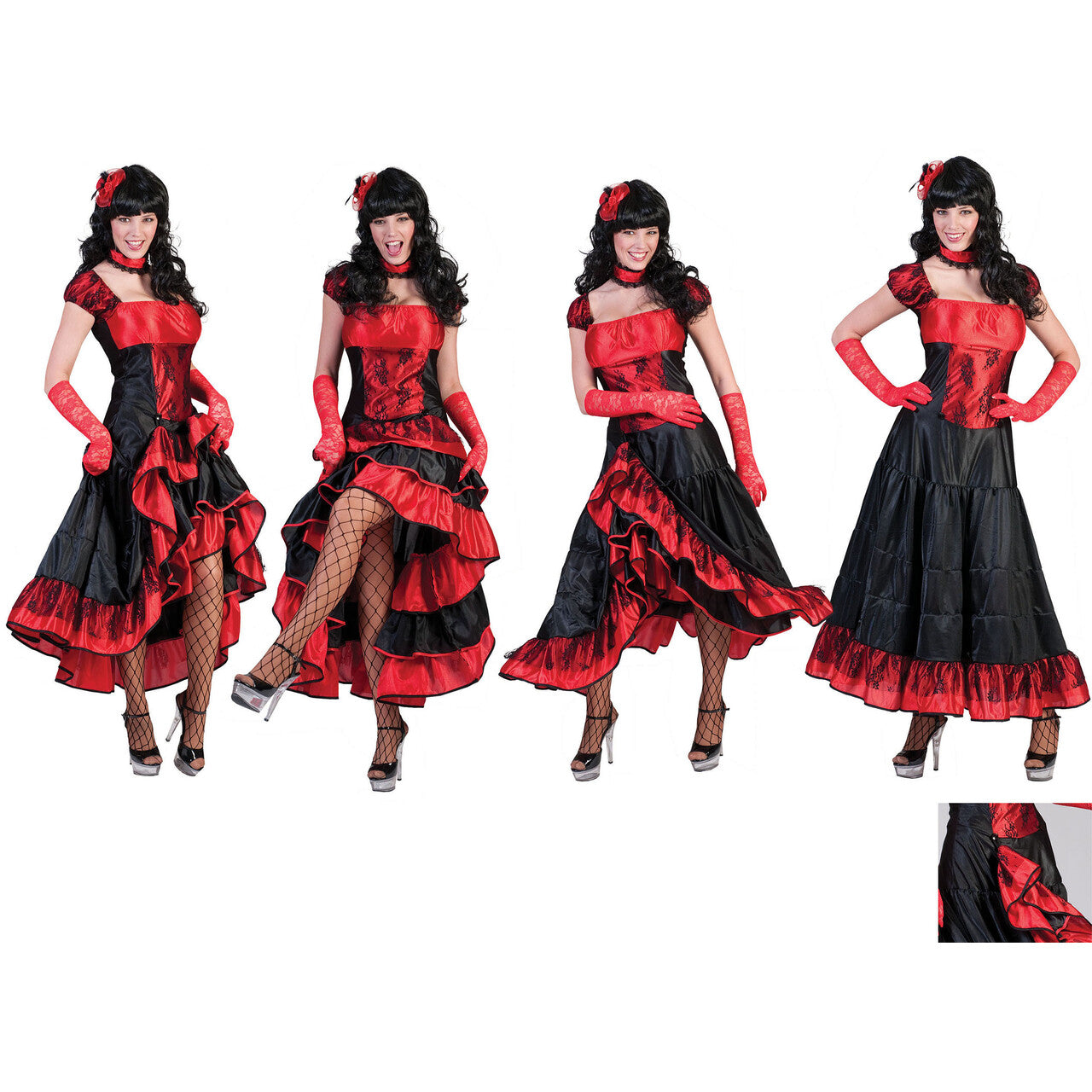 Op deze afbeelding zie je een Kostuums, van het merk Funny Fashion. Fantastische Fanny Texas Saloon Vrouw Kostuum