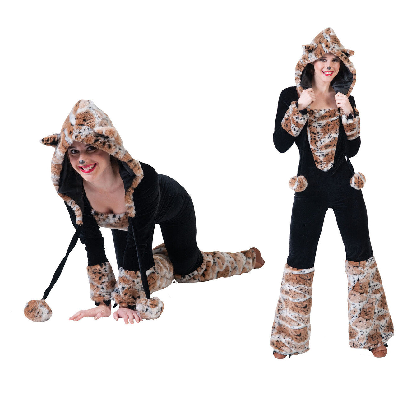 Op deze afbeelding zie je een Kostuums, van het merk Funny Fashion. Irbis Sneeuwpanter Himalaya Vrouw Kostuum