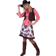 Op deze afbeelding zie je een Kostuums, van het merk Funny Fashion. Poker Alice Cowgirl Vrouw Kostuum