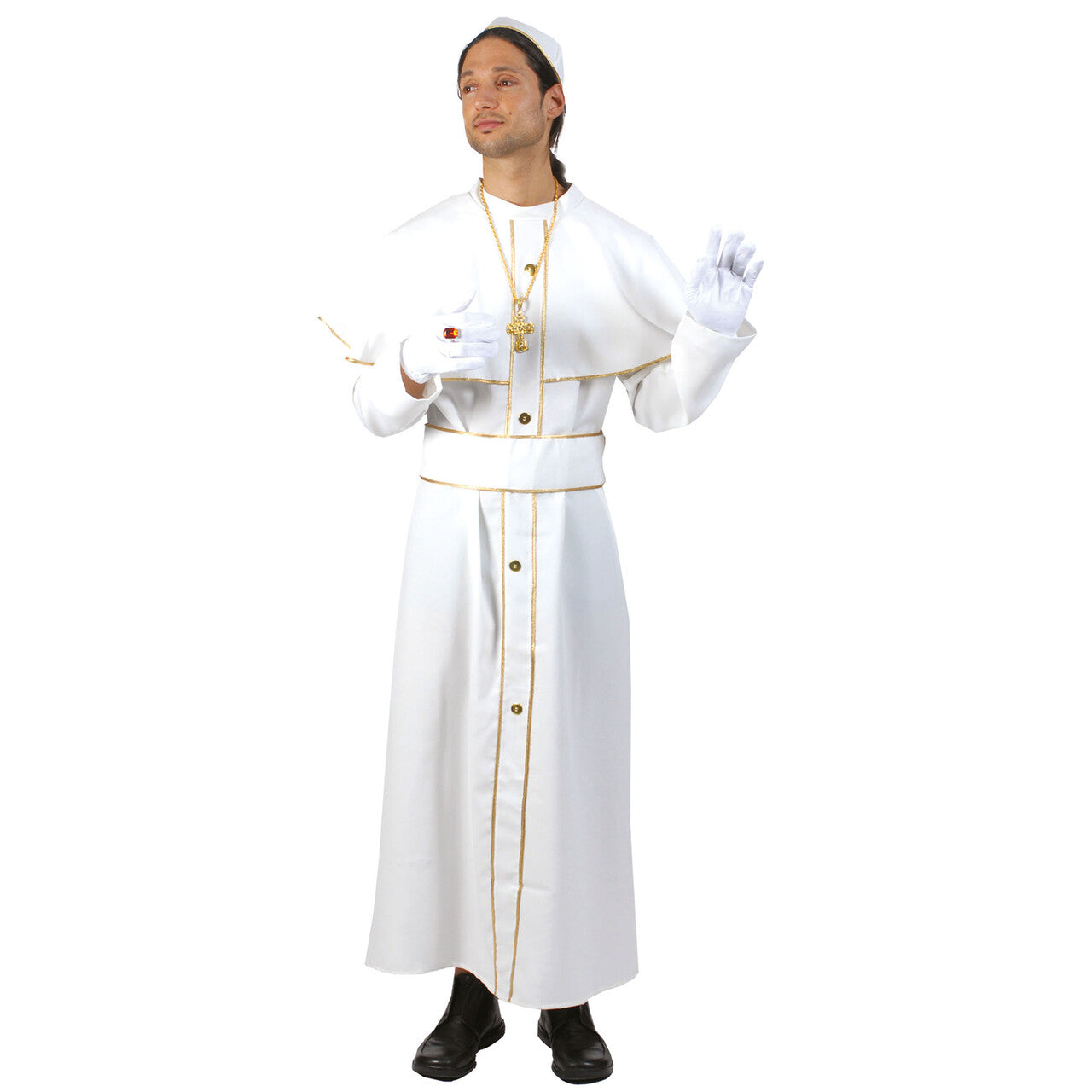 Op deze afbeelding zie je een Kostuums, van het merk Funny Fashion. Heilige Vader Paus Van Rome Man Kostuum