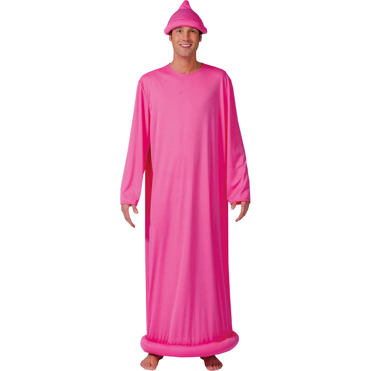 Op deze afbeelding zie je een Kostuums, van het merk Funny Fashion. Mark Het Supersize Condoom Man Kostuum