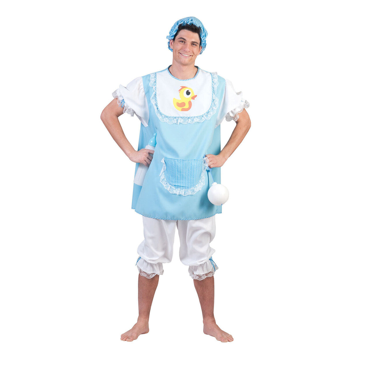 Op deze afbeelding zie je een Kostuums, van het merk Funny Fashion. Hij Blijft Een Grote Baby Man Kostuum