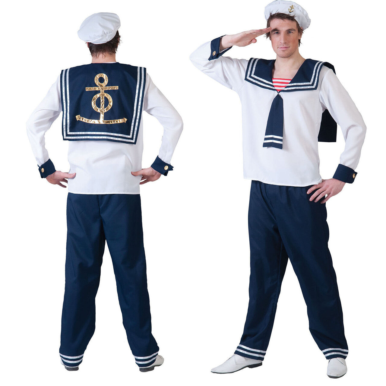 Op deze afbeelding zie je een Kostuums, van het merk Funny Fashion. Scheepsmaatje Bontekoe Zeematroos Man Kostuum