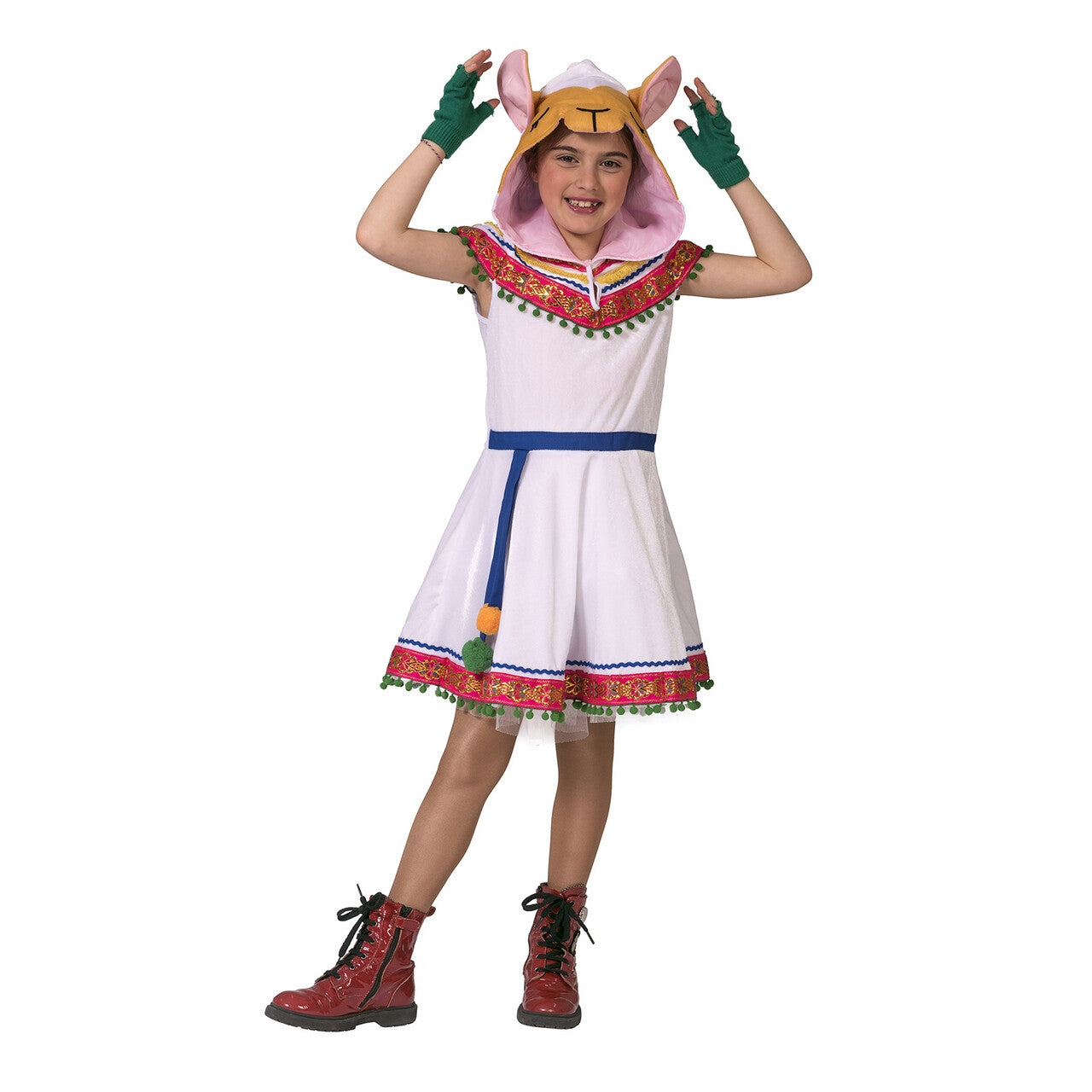 Op deze afbeelding zie je een Kostuums, van het merk Funny Fashion. Alpaca Lama Andes Zuid Amerika Meisje Kostuum