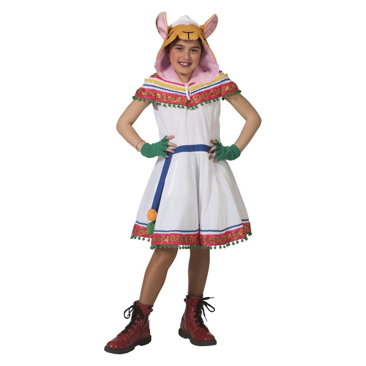 Op deze afbeelding zie je een Kostuums, van het merk Funny Fashion. Alpaca Lama Andes Zuid Amerika Meisje Kostuum
