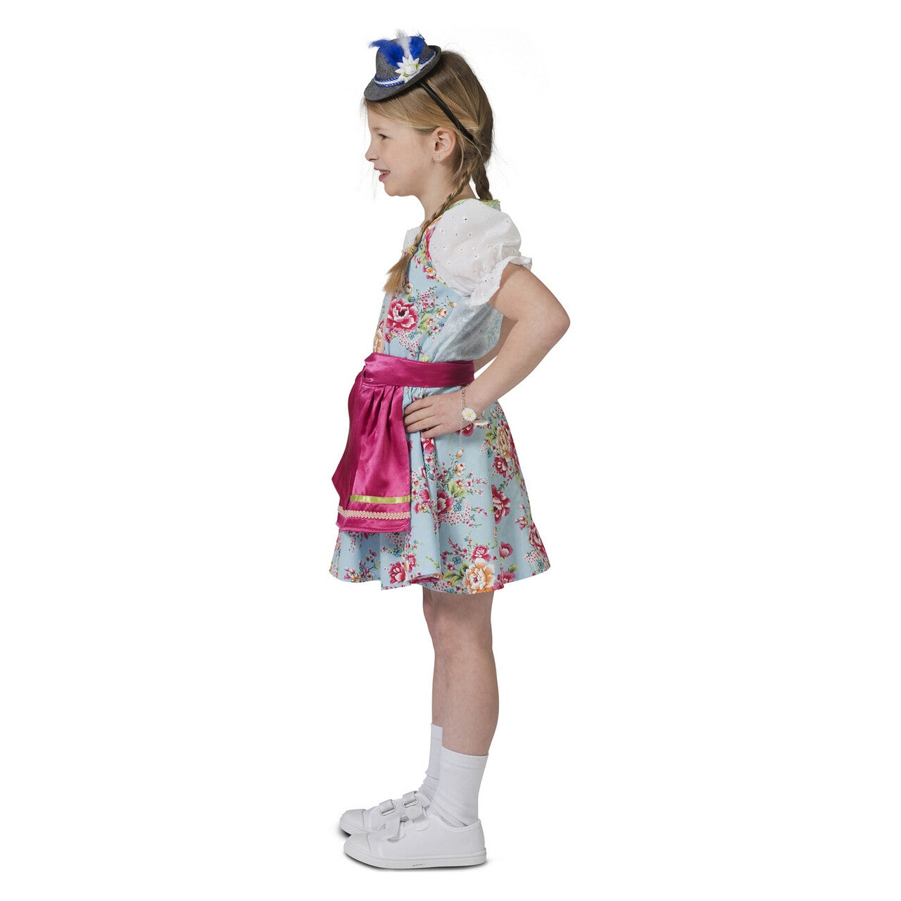 Op deze afbeelding zie je een Kostuums, van het merk Funny Fashion. Blauw Roze Tiroler Dirndl Rosalinde Meisje Kostuum