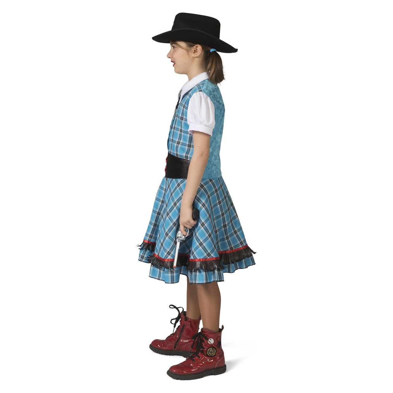 Op deze afbeelding zie je een Kostuums, van het merk Funny Fashion. Snel Schot Sue Saloon Cowgirl Meisje Kostuum