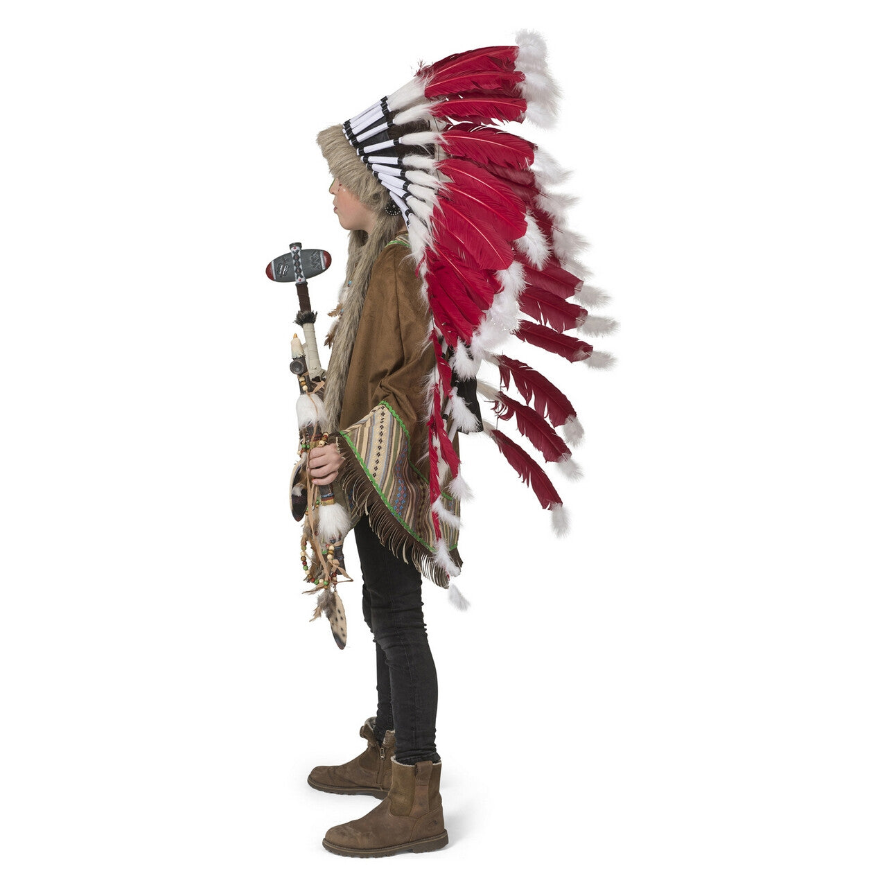Op deze afbeelding zie je een Kostuums, van het merk Funny Fashion. Wappo Indiaan Wilde Westen Amerika Poncho Kind Kostuum