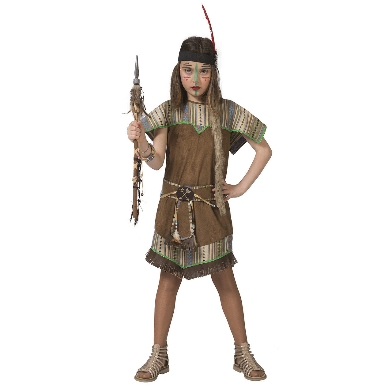 Op deze afbeelding zie je een Kostuums, van het merk Funny Fashion. Jonge Squaw Wappo Indiaan Wilde Westen Amerika Meisje Kostuum