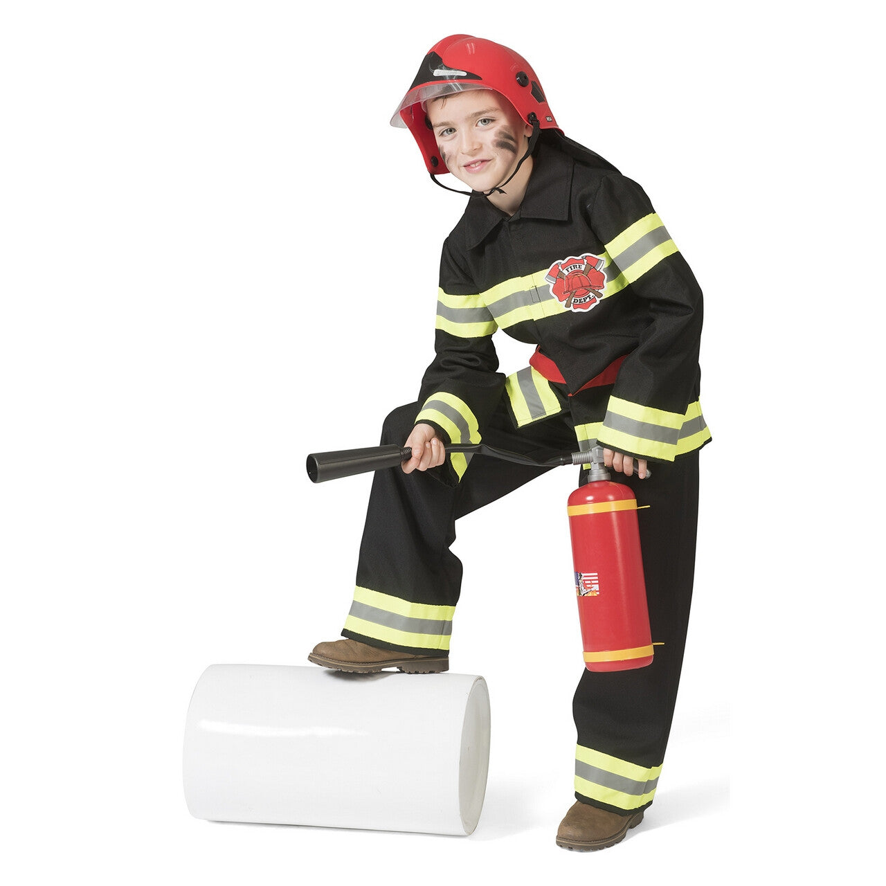 Op deze afbeelding zie je een Kostuums, van het merk Funny Fashion. Fire Fighter Fred Kind Kostuum