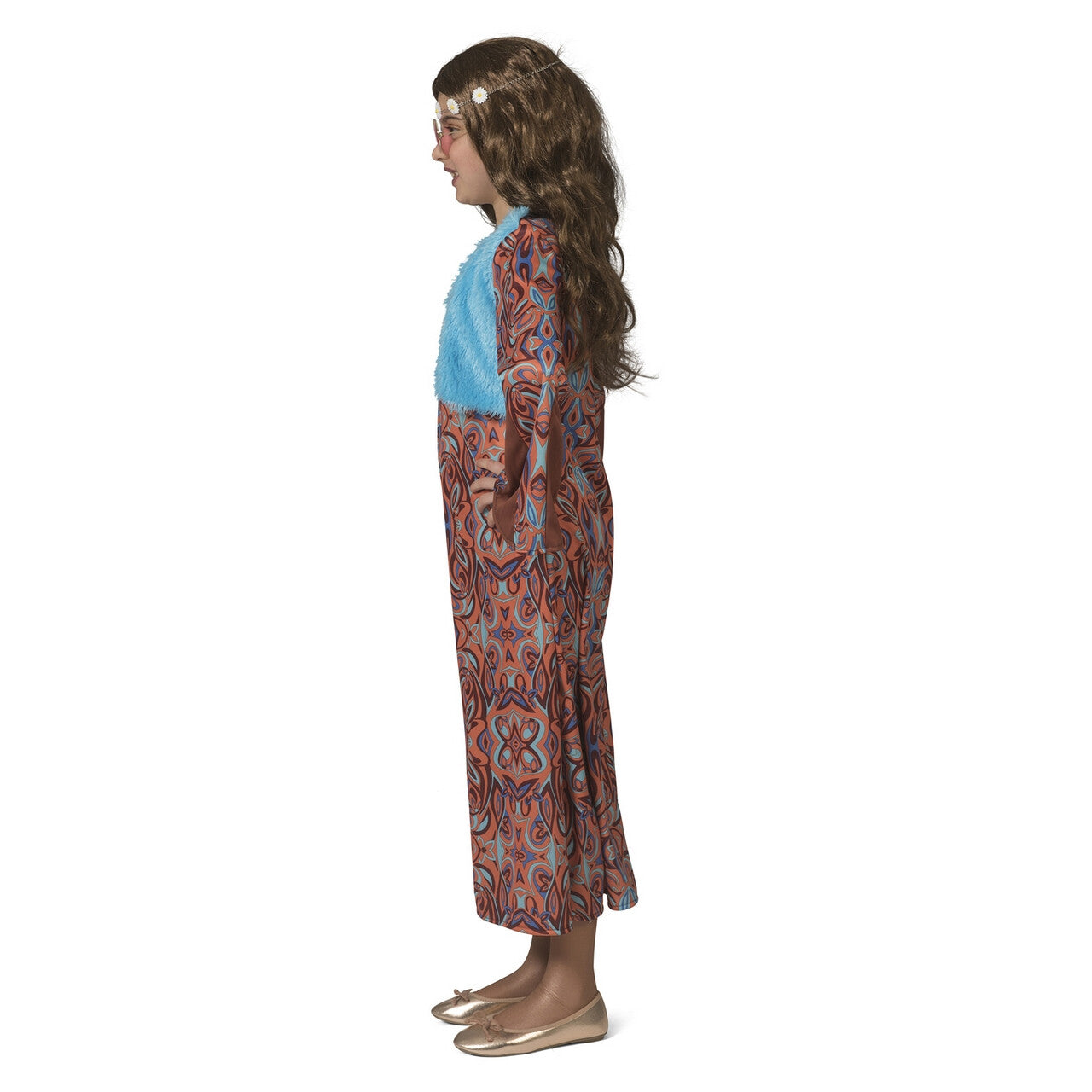 Op deze afbeelding zie je een Kostuums, van het merk Funny Fashion. Seventies San Francisco Meisje Kostuum