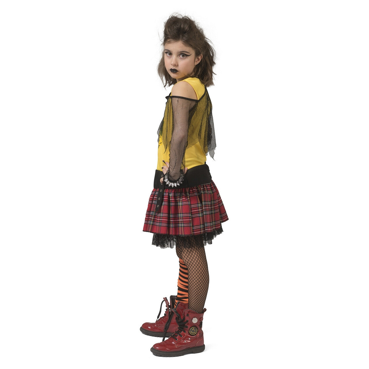 Op deze afbeelding zie je een Kostuums, van het merk Funny Fashion. Punk Petra Meisje Kostuum