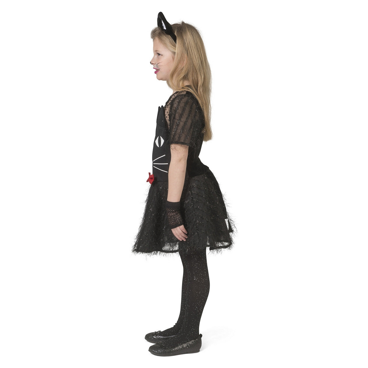 Op deze afbeelding zie je een Kostuums, van het merk Funny Fashion. Kitty Black Meisje Kostuum