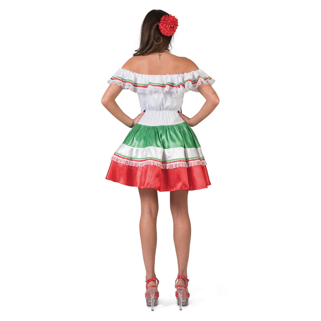 Op deze afbeelding zie je een Kostuums, van het merk Funny Fashion. Caramba Carlita Hete Mexicaanse Nachten Vrouw Kostuum