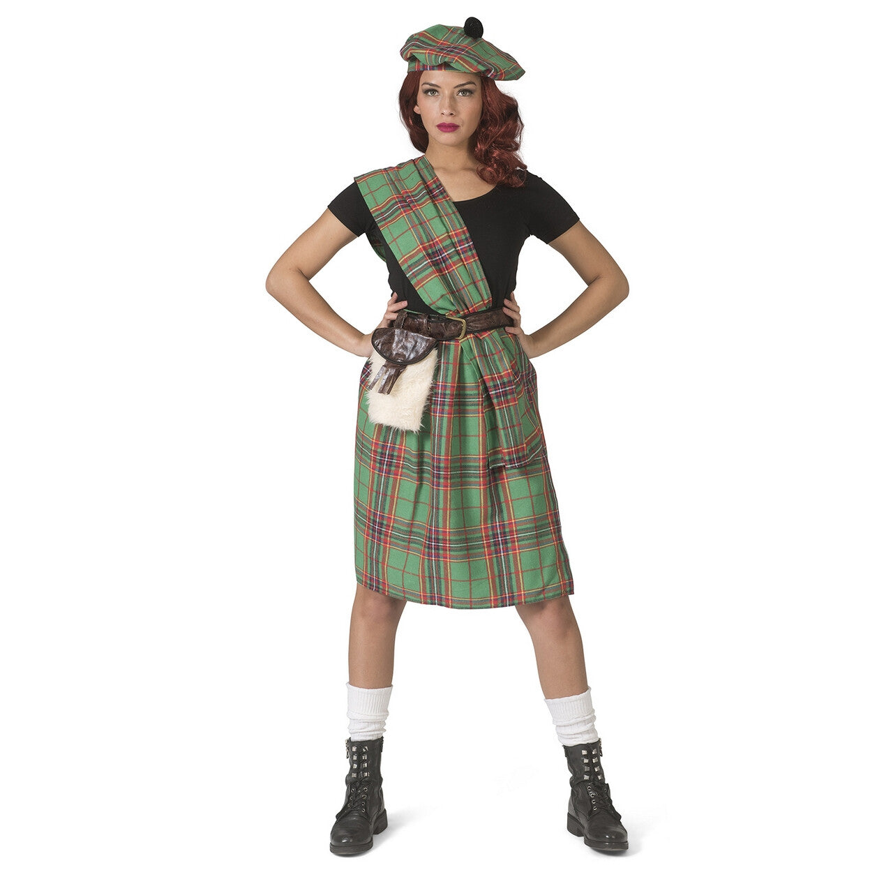 Op deze afbeelding zie je een Kostuums, van het merk Funny Fashion. Wereldkampioene Highlander Games Schotland Vrouw Kostuum