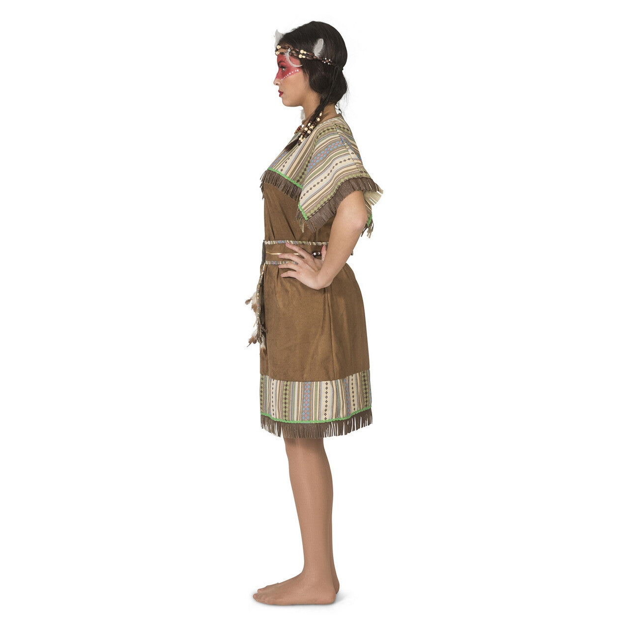 Op deze afbeelding zie je een Kostuums, van het merk Funny Fashion. Wappo Indiaan Wilde Westen Amerika Vrouw Kostuum