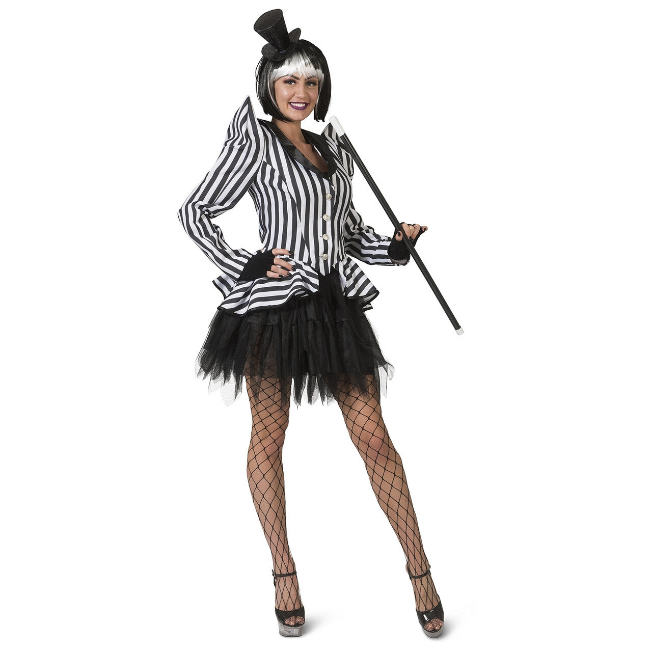 Op deze afbeelding zie je een Kostuums, van het merk Funny Fashion. Beetlejuice Horror Fantasy Jas Vrouw