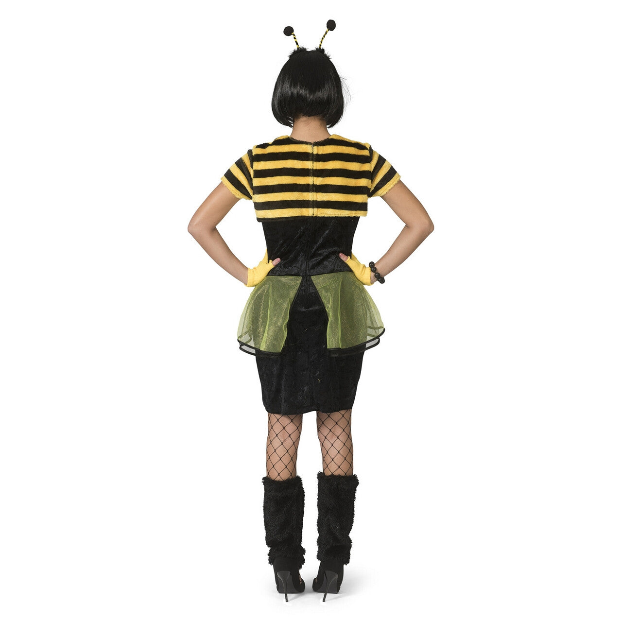 Op deze afbeelding zie je een Kostuums, van het merk Funny Fashion. Beeldschone Bijenkoningin Belinda Vrouw Kostuum