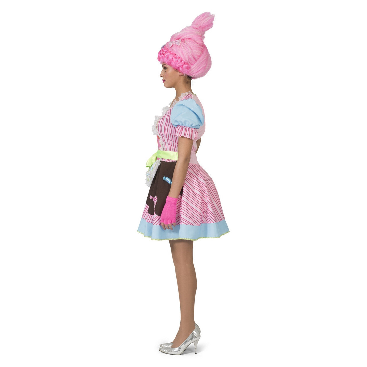 Op deze afbeelding zie je een Kostuums, van het merk Funny Fashion. Candy Snoepje Fantasy Vrouw Kostuum