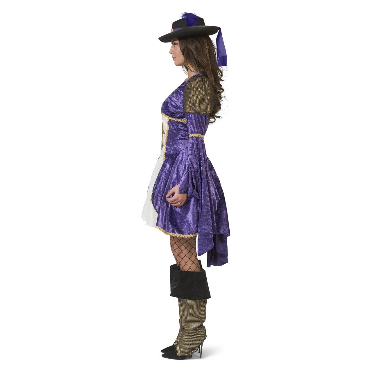 Op deze afbeelding zie je een Kostuums, van het merk Funny Fashion. Vijfde Musketier Dappere Diana Vrouw Kostuum